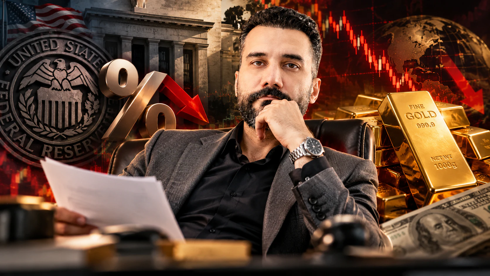نوسانات اونس جهانی طلا؛ چرا نرخ بهره ثابت ماند اما طلا سقوط کرد؟